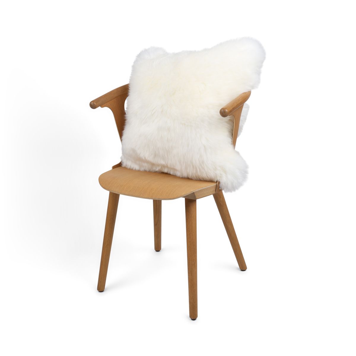 Sheepskin Cushion | Long Wool | New Zealand | Square Ivory