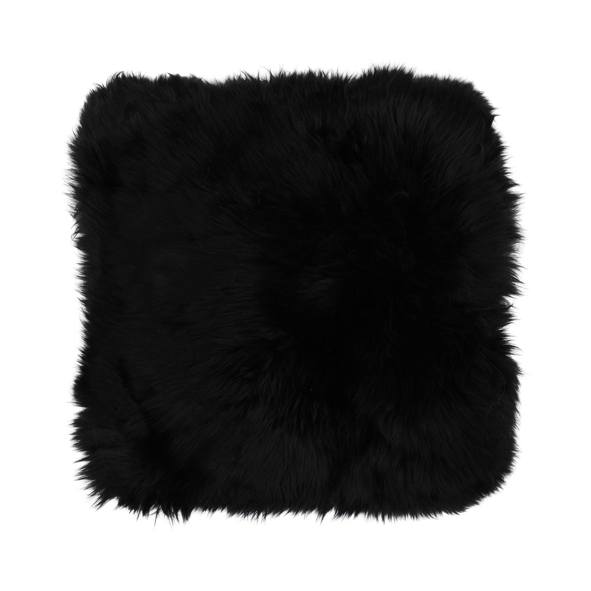 Seat Cover | With Backing | Long Wool | New Zealand Black