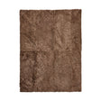 Sample Short Wool Sheepskin Design Rug 32x42 cm Taupe