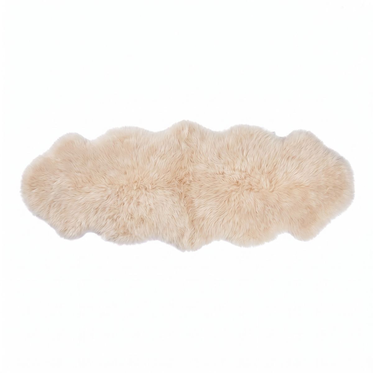 Fellvang Double Lambskin | Long Wool | New Zealand | 63x24 in Champagne