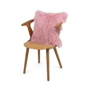 Sheepskin Cushion | Tibet | 20x20 in Lady Pink