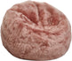 Round Sheepskin Bean Bag | Long Wool | Medium | Large Rosa