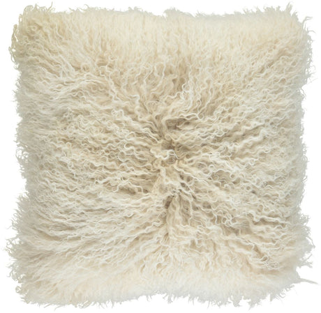 Curly Sheepskin Cushion | Doublesided | 56x56 cm Arctic Sunrise