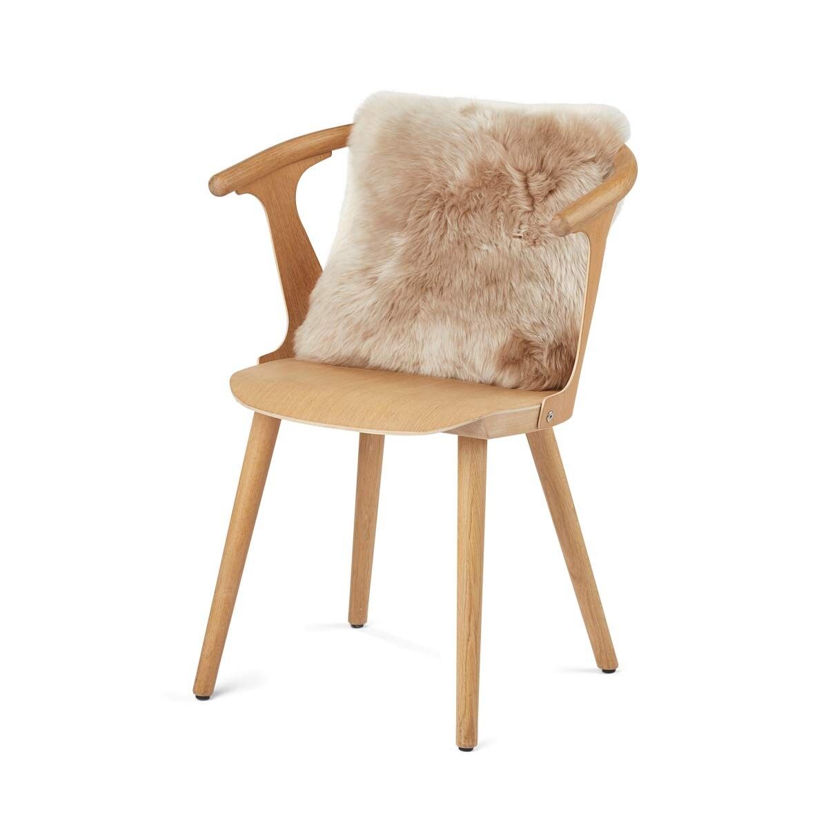 Sheepskin Cushion | Long Wool | New Zealand | 16x16 in Warm Sand