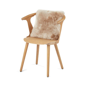 Sheepskin Cushion | Long Wool | New Zealand | 16x16 in Warm Sand