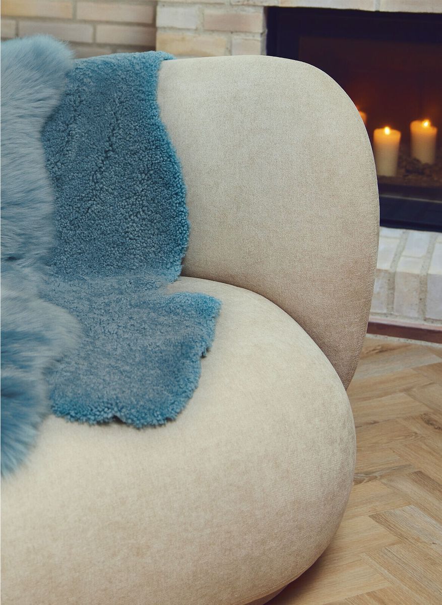 New Zealand Sheepskin | Short Curly Wool Smoke Blue