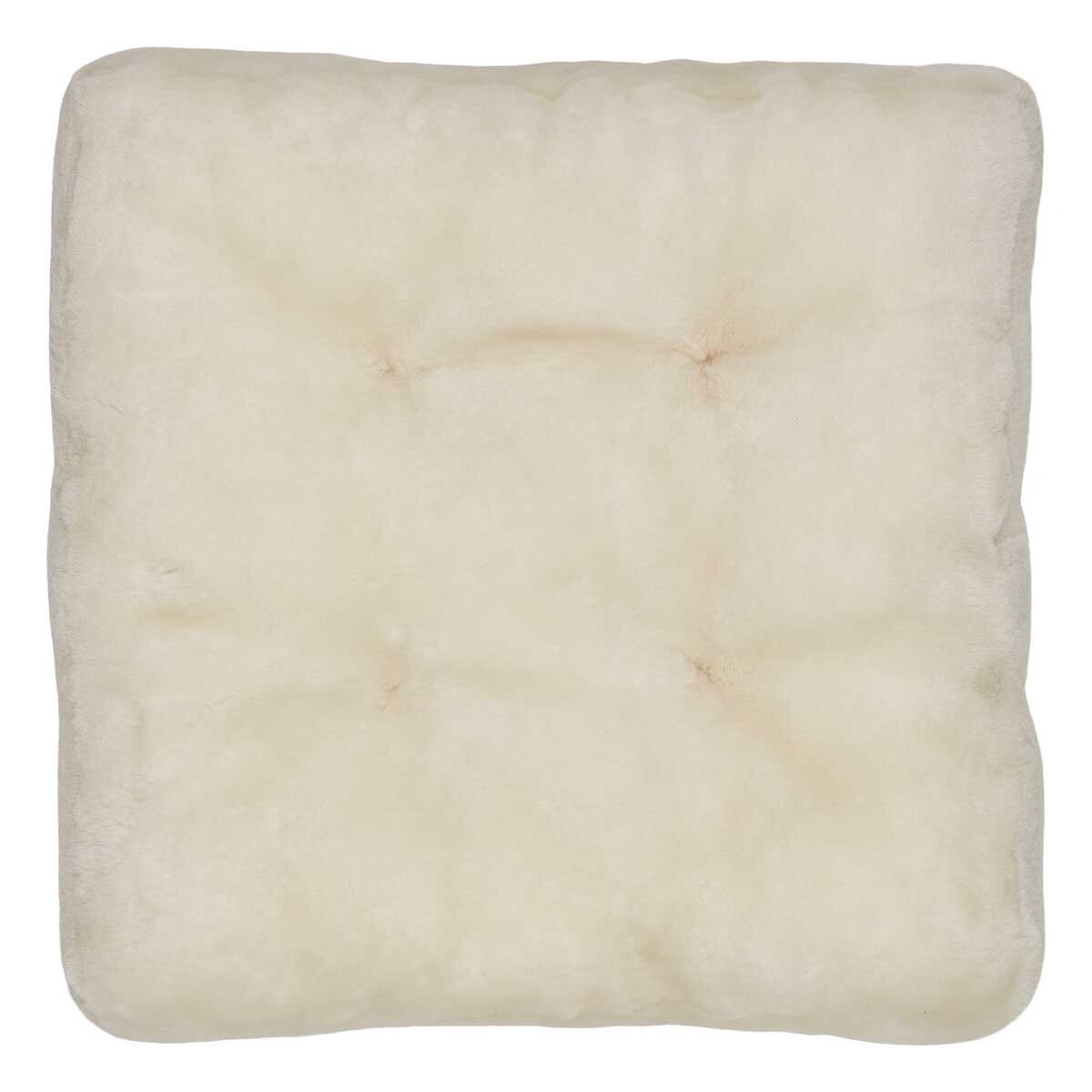 Moccasin Seat Cover | 18x18x2 in White