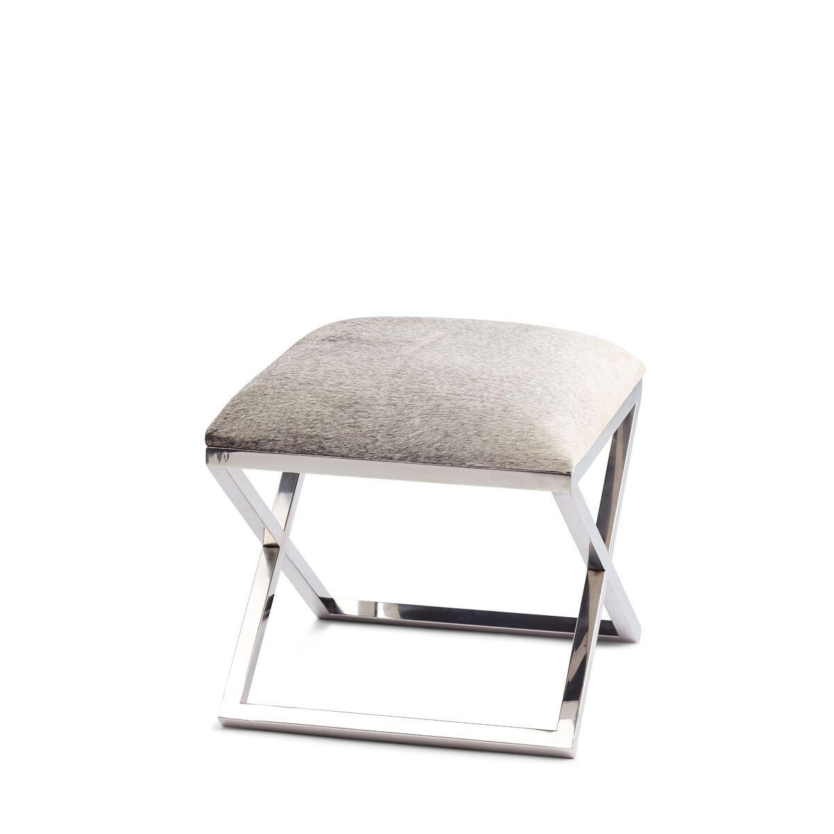 Stool Of Cow Hide | 18x18x18 in
