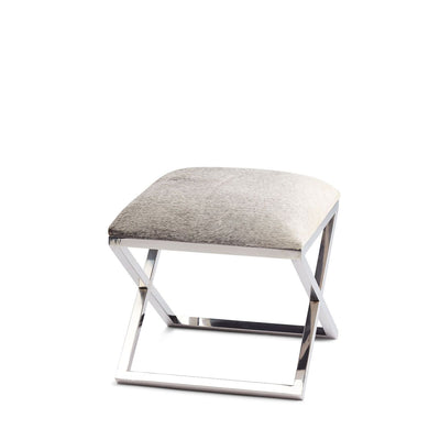 Stool Of Cow Hide | 18x18x18 in