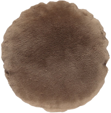 Nordic Velvet Cushion | D18 in | D24 in Light Mocca