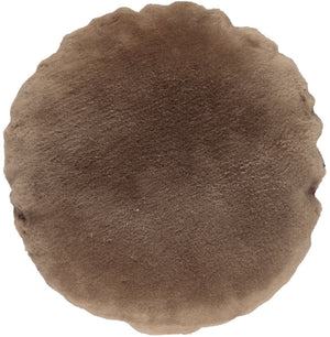 Nordic Velvet Cushion | D18 in | D24 in Light Mocca