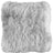 Long-Wool Sheepskin Cushion | 20x20 in Light Grey