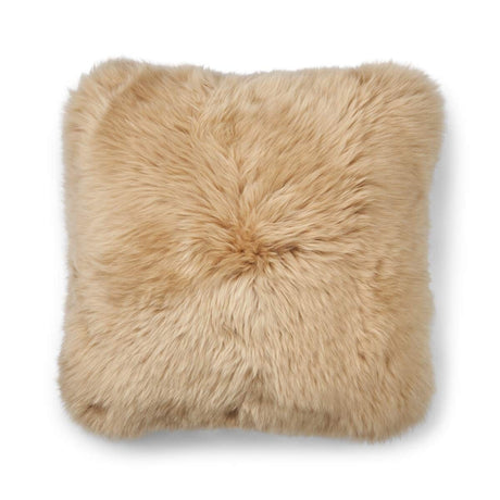 Long-Wool Sheepskin Cushion | Doublesided | | 40x40 cm Moonstone