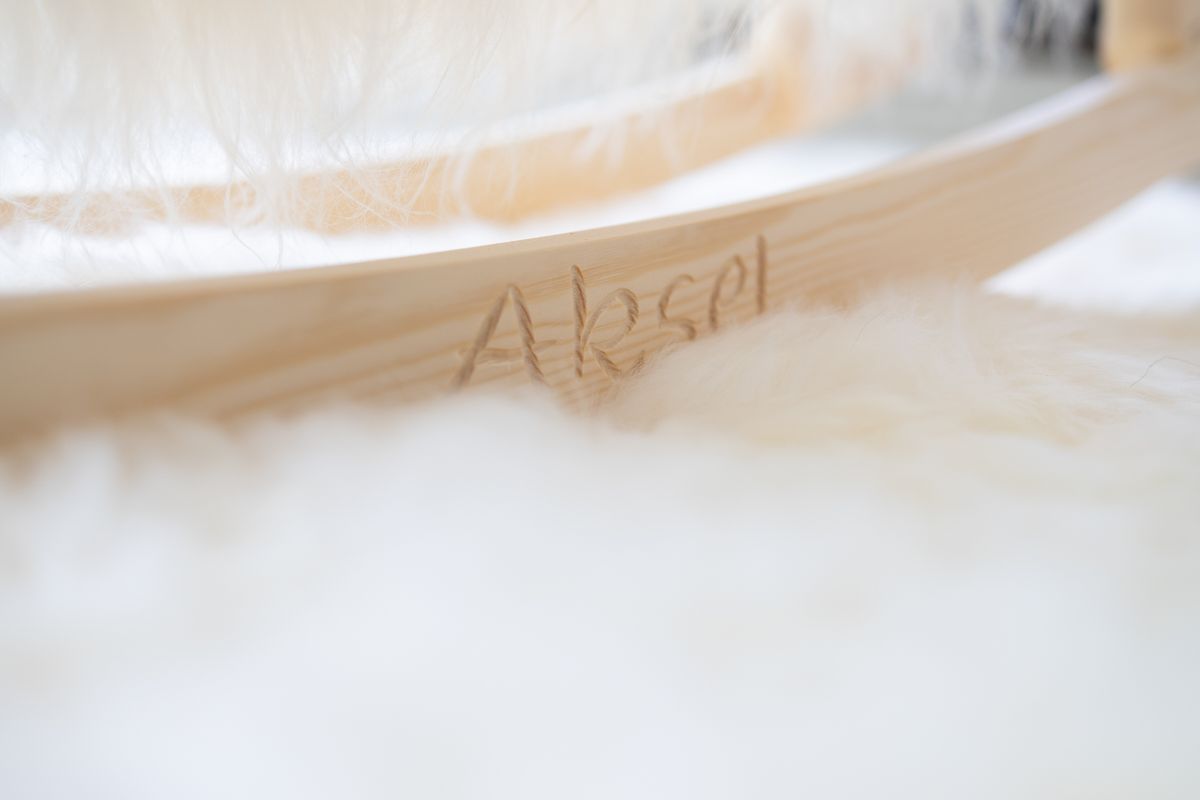 Rocking Sheep | Long Wool | 33x10x24 in | Large Off White