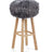 Theo Bar Stool + Cover | Oak Legs | New Zealand Sheepskin Steel