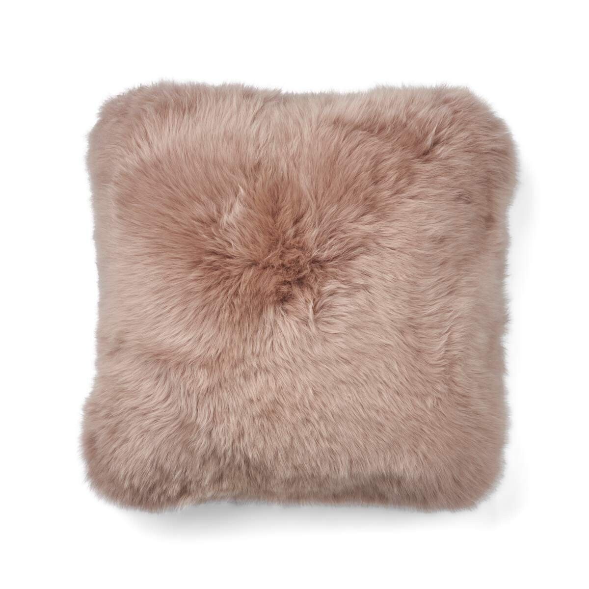 Long-Wool Sheepskin Cushion | Doublesided | 56x56 cm Stucco Sand