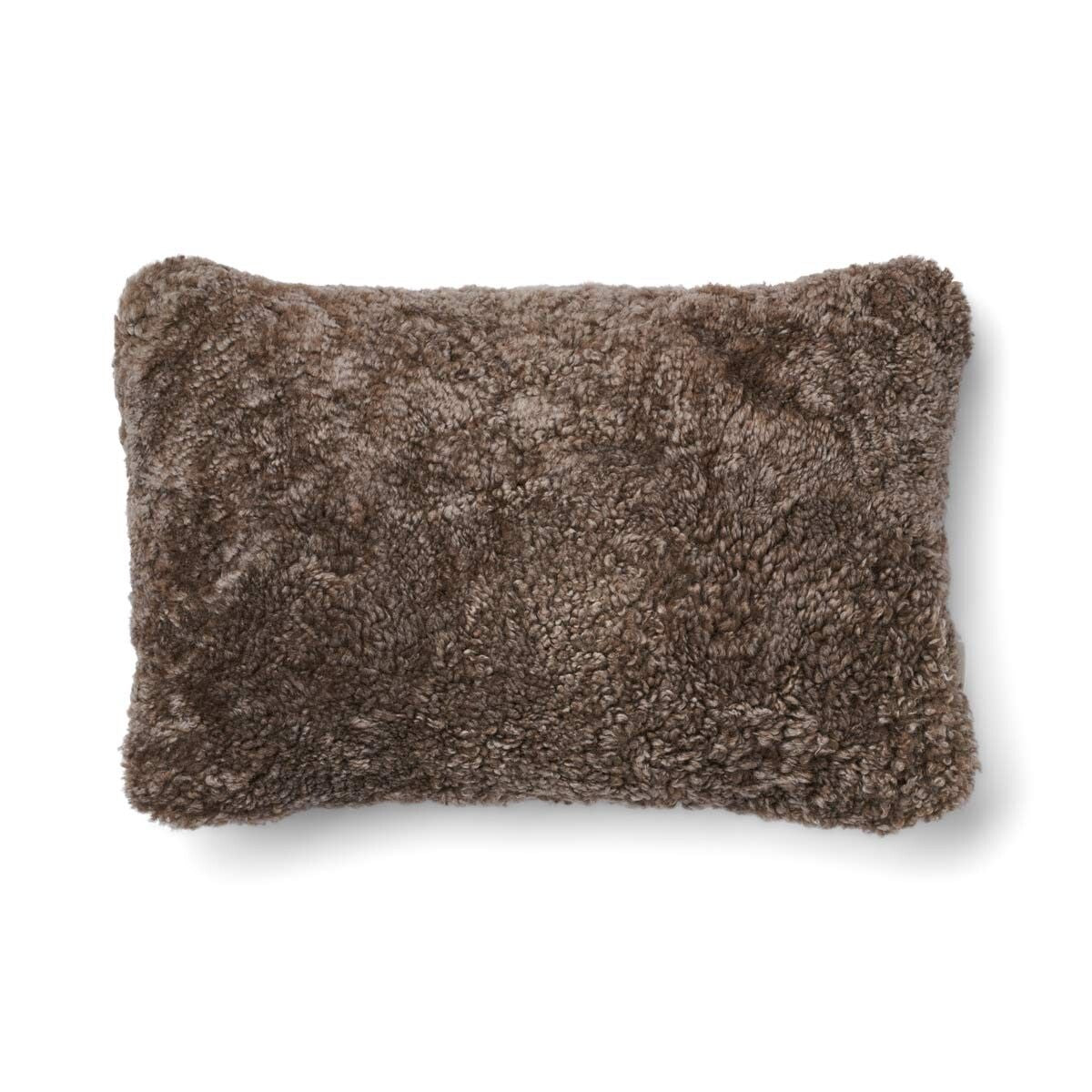 Short-Wool Sheepskin Cushion | 34x52 cm Beige/Taupe