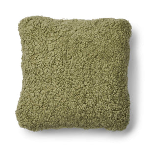 Short-Wool Sheepskin Cushion | Doublesided | 40x40 cm Sage Green