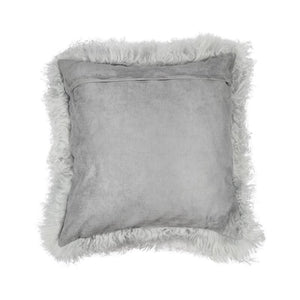 Sheepskin Cushion | Tibet | 20x20 in Light Grey