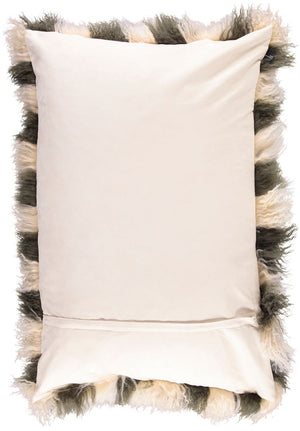 Curly Cushion | 35 in Arctic Sunrise/Hedge Green
