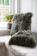 Long-Wool Sheepskin Cushion | 50x50 cm