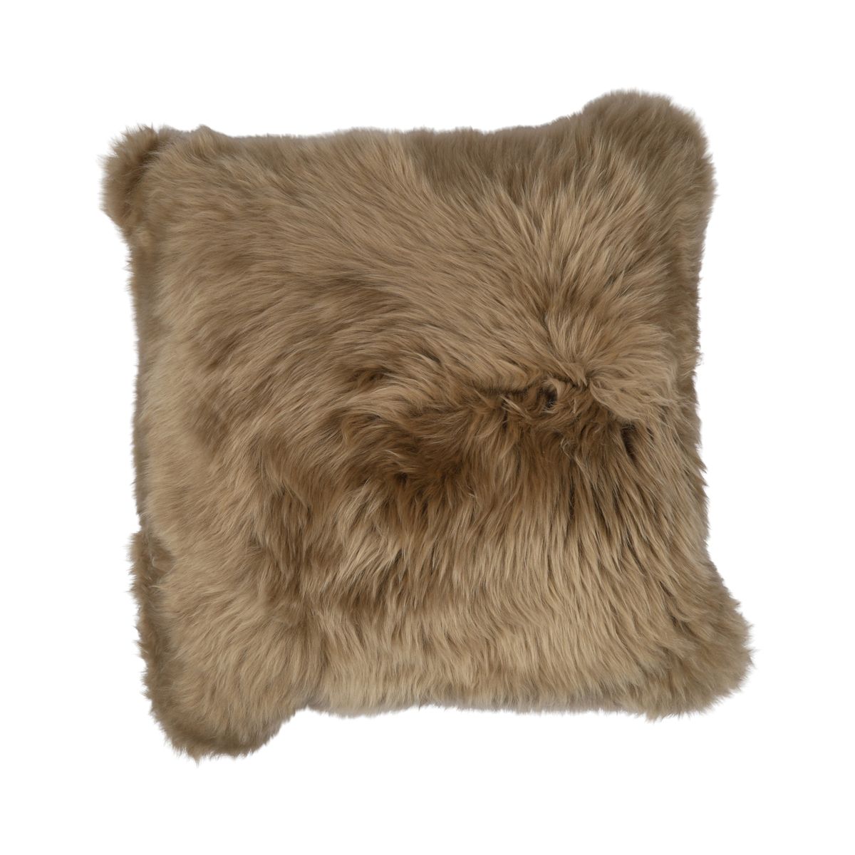 Sheepskin Cushion | Long Wool | New Zealand | Square Taupe