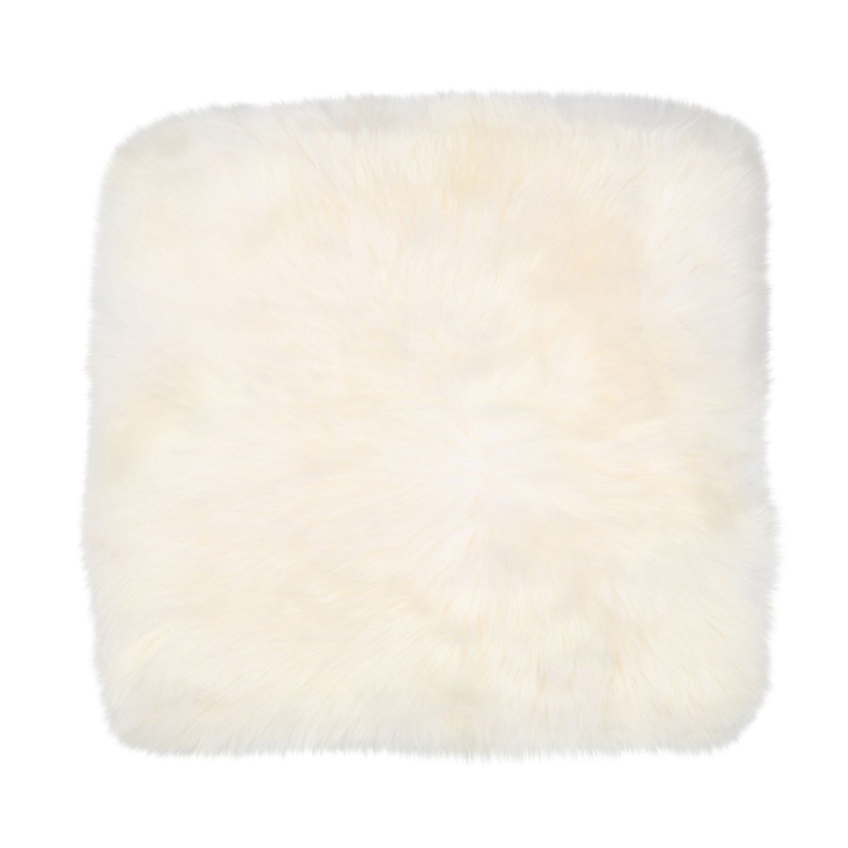 Seat Cover | With Backing | Long Wool | New Zealand Ivory