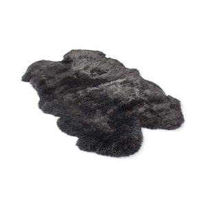 Merino Sheepskin Rug | Long Wool | 67x43 in Steel