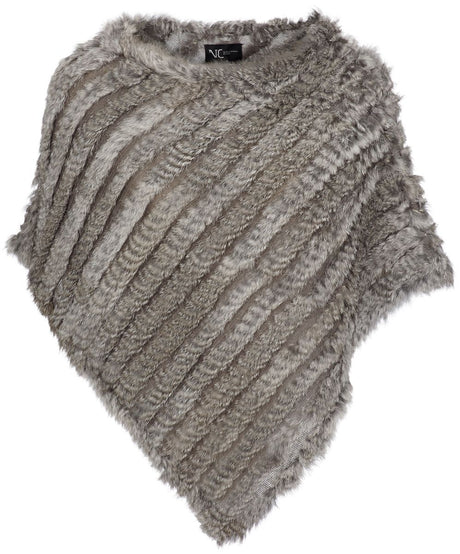 Molly Poncho Natural Grey