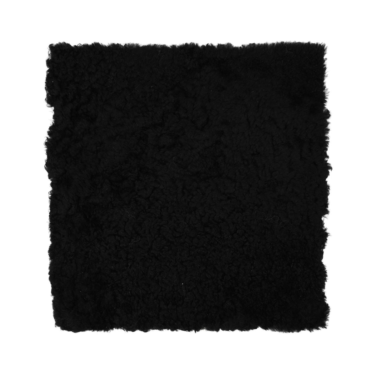 Short Wool Seat Cover | New Zealand | Square Black