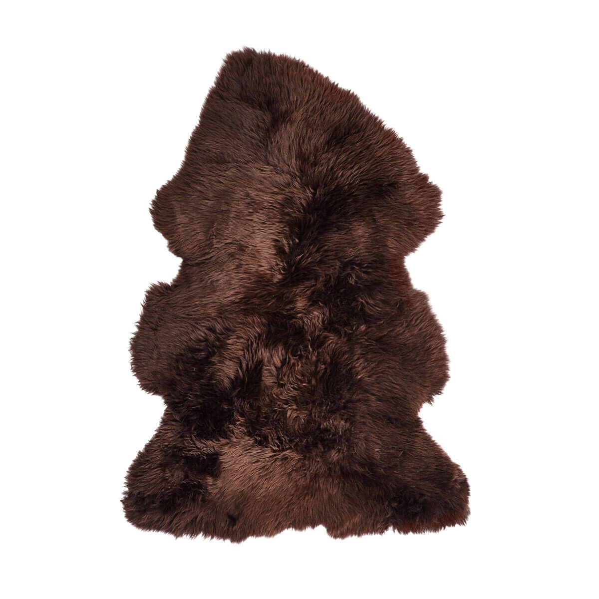 New Zealand Sheepskin | Long Wool | 45x24 in Chocolate