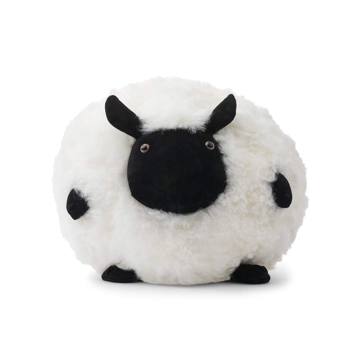 Cute Sheep Cushion | D13,5 in Black/White