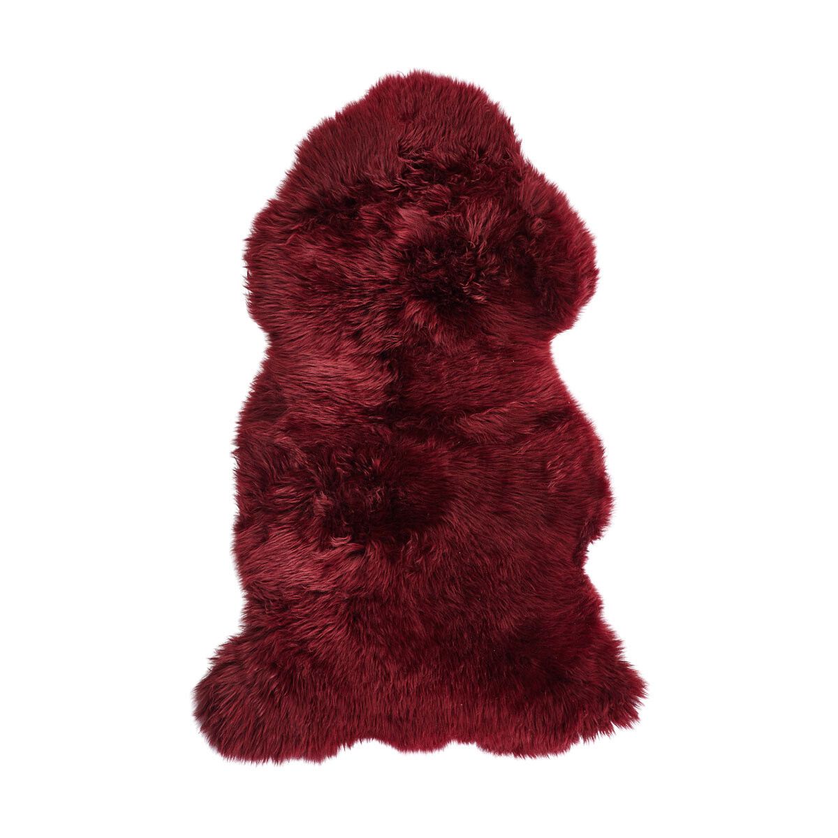 New Zealand Sheepskin | Long Wool | 45x24 in Burgundy