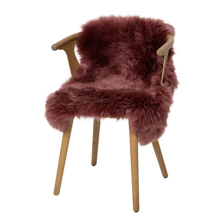 New Zealand Sheepskin | Long Wool | 100 cm Old Rose