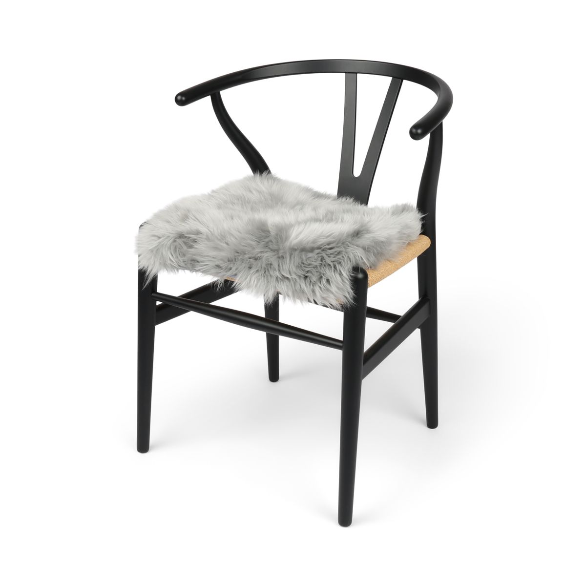 Seat Cover | With Backing | Long Wool | New Zealand Light Grey