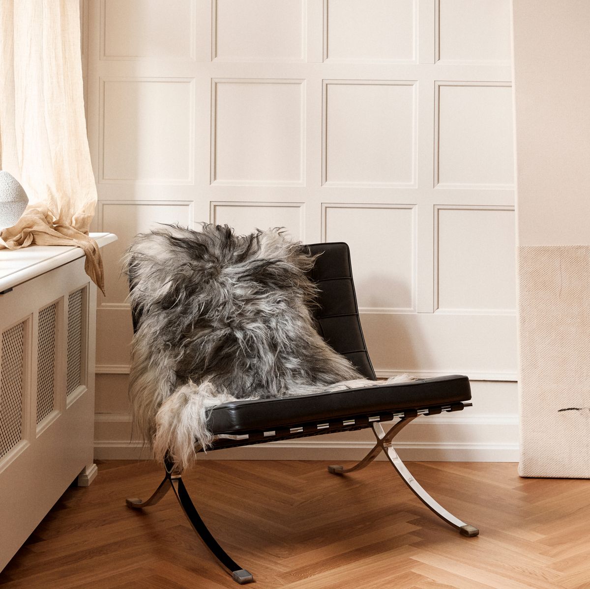 Icelandic Sheepskin | Long Wool | 39-47 in Natural Grey