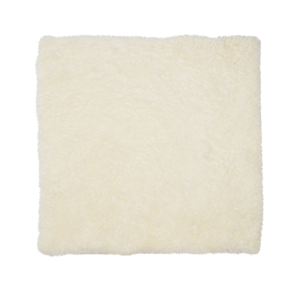 Short Wool Seat Cover | New Zealand | Square White