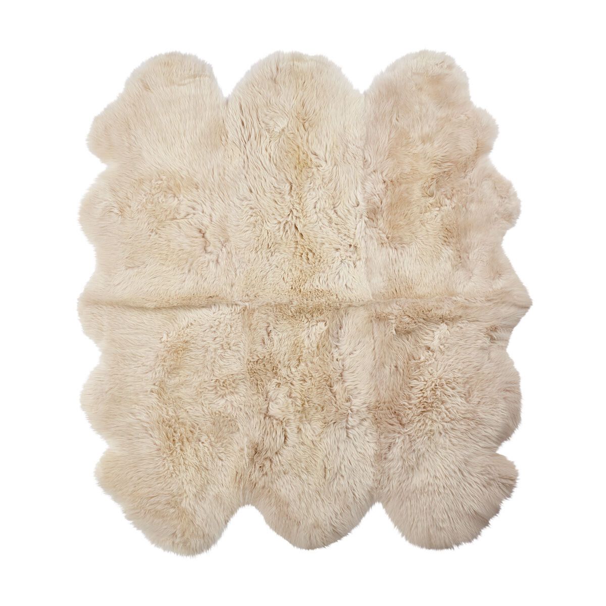 New Zealand Sheepskin | Long Wool | Rug 71x64 in Linen