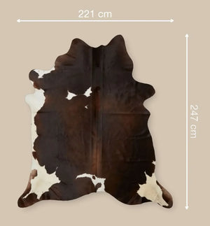 Cow Hide Rug | 3,6 sqm Dark Brown/Reddish
