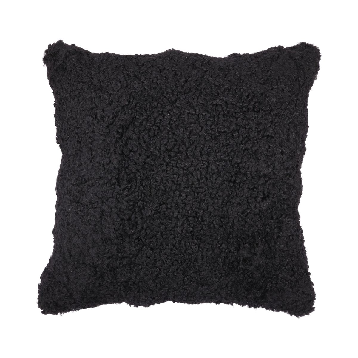 Sheepskin Cushion | Short Wool | New Zealand | Square Black