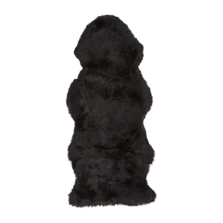 New Zealand Sheepskin | Long Wool | Rug 135 cm Black