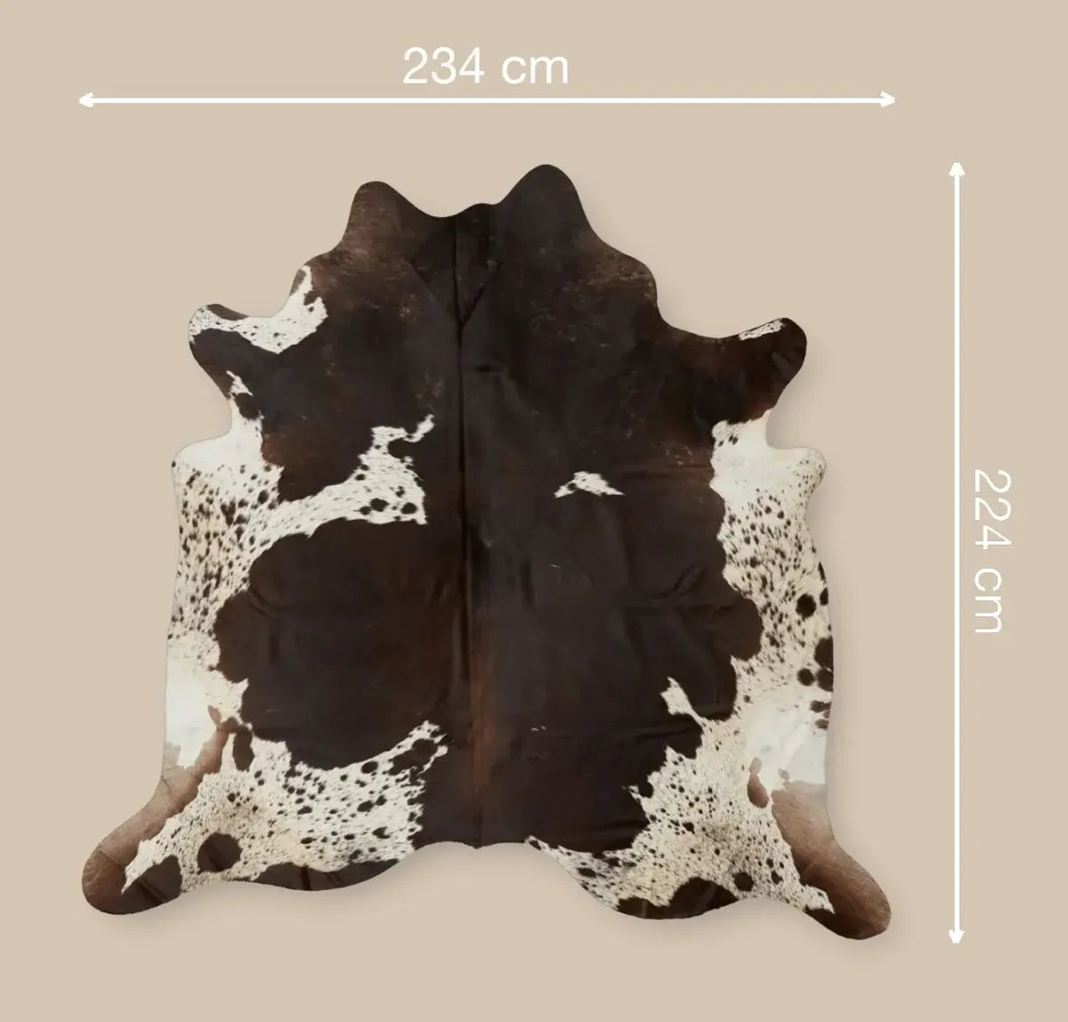 Cow Hide Rug | 3,4 sqm Dark Brown/Reddish