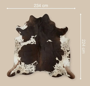 Cow Hide Rug | 3,4 sqm Dark Brown/Reddish