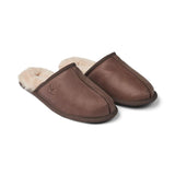 Mens Slipper Dark Brown Nappa