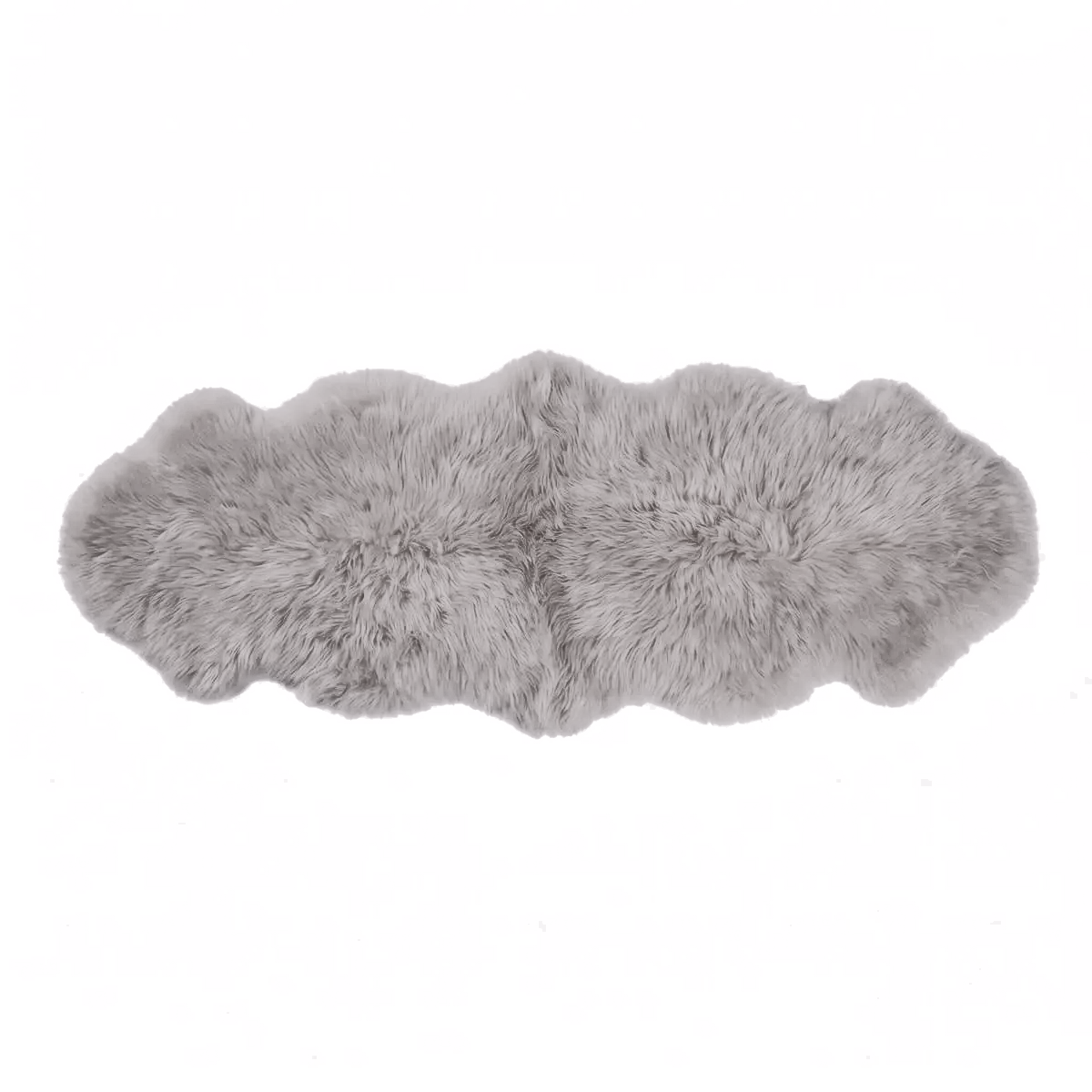 Fellvang Double Sheepskin | Long Wool | New Zealand | 63x24 in Light Grey