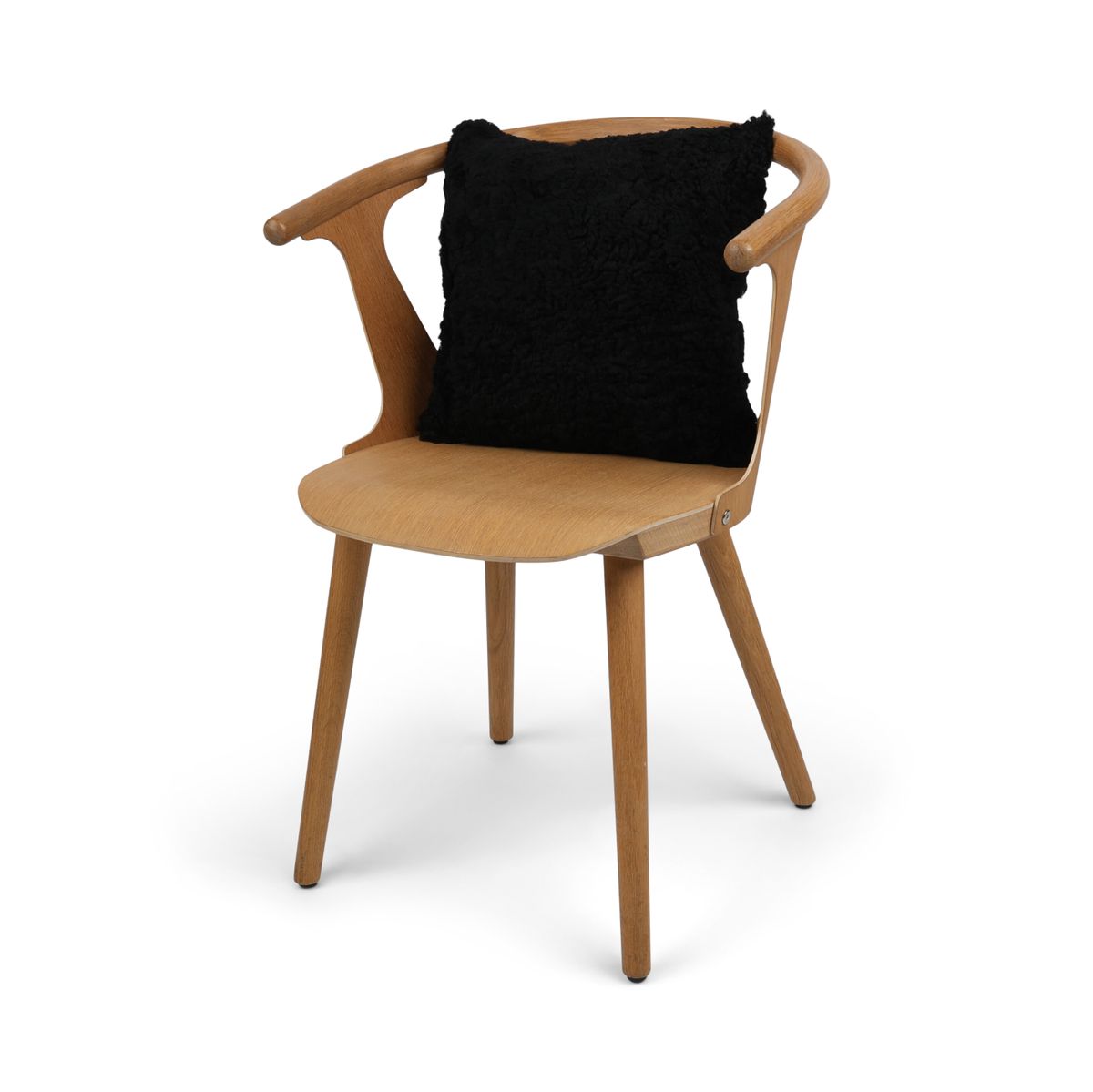 Sheepskin Cushion | Short Wool | New Zealand |  Square Black
