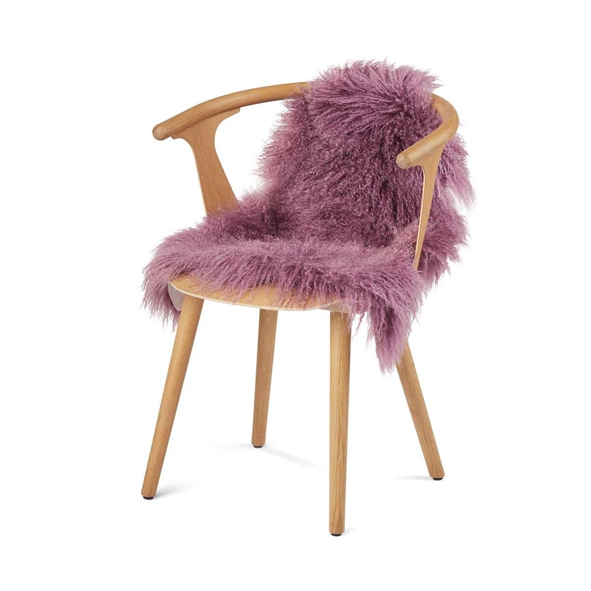 Mongolian Sheepskin | Curly | 33x20 in Grape Purple