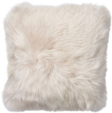 Long-Wool Sheepskin Cushion | Doublesided | New Zealand | 45x45 cm Linen