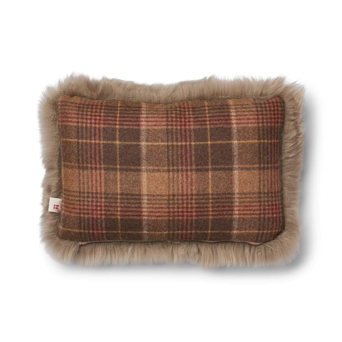 One Side Cushion | LW | 13x20 in Cocoa-Dark Brown/Taupe