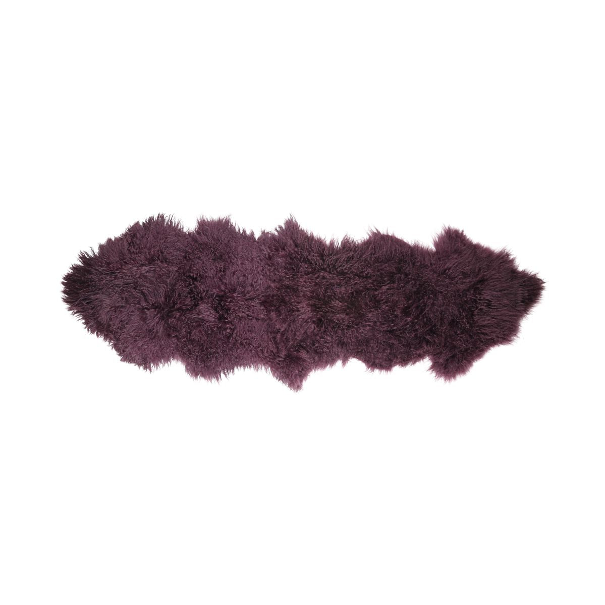 Double Tibetan Sheepskin Aubergine